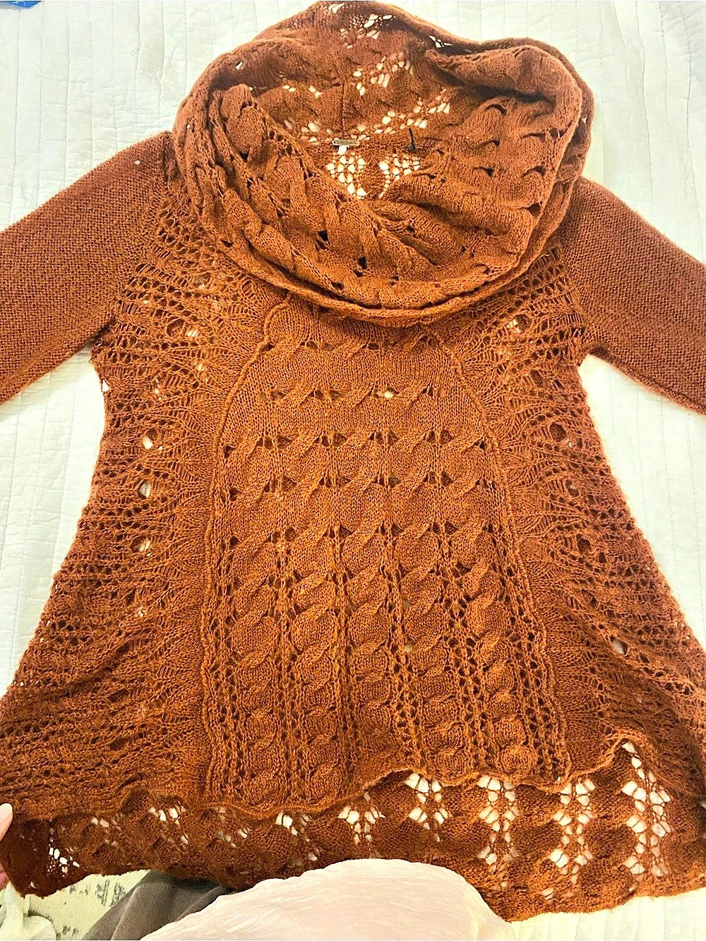 Free People Amber Breeze Off-the-Shoulder Sweater Brown